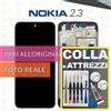 Nokia DISPLAY NOKIA 2.3 TA-1206 1209 1211 1214 VETRO SCHERMO FRAME LCD +COLLAeKIT