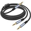 Cavo Audio Split Y da 3,5mm Maschio a Doppio 3,5mm Maschio per Distribuzione Aud