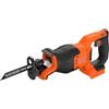 BLACK+DECKER Sega a gattuccio a batteria Brushless con luce di lavoro a LED e 6 lame per sega a gattuccio incluse, solo unità - senza batteria, BLCR78NAZ-XJ
