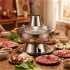 Hot Pot a Carbone in Acciaio Inox Pentola Hot Pot con Condotto Tradizionale