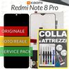 Xiaomi DISPLAY ORIGINALE XIAOMI REDMI NOTE 8 PRO M1906G7G SERVICE PACK +COLLAeKIT