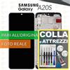 Samsung DISPLAY SAMSUNG GALAXY A20S SM-A207 SCHERMO LCD VETRO FRAME +COLLAeKIT