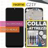 REALME DISPLAY REALME C21Y RMX3261 RMX3263 SCHERMO LCD FRAME VETRO +COLLAeKIT