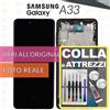 Samsung DISPLAY SAMSUNG GALAXY A33 5G SM-A336 SCHERMO OLED FRAME NERO LCD +COLLAeKIT