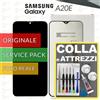 Samsung DISPLAY ORIGINALE SAMSUNG A20E SM-A202 LCD SCHERMO SCHERMO VETRO +COLLAeKIT