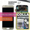 Samsung DISPLAY SAMSUNG GALAXY S7 SM-G930 SCHERMO OLED VETRO ORO GOLD +COLLAeKIT