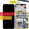 REALME DISPLAY REALME C21 RMX3201 LCD SCHERMO FRAME VETRO MONITOR +COLLAeKIT
