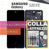 Samsung DISPLAY OLED SAMSUNG GALAXY S20 FE SM-G780 SM-G781 FRAME BLU NAVY +COLLAeKIT