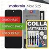 Motorola DISPLAY ORIGINALE MOTOROLA MOTO G15 XT2521 POWER SCHERMO VETRO LCD +COLLAeKIT
