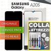 Samsung DISPLAY ORIGINALE SAMSUNG GALAXY A20S SM-A207 SCHERMO LCD VETRO +COLLAeKIT