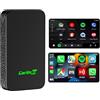 Carlinkit 5.0 wireless CarPlay adattatore wireless Android Auto 2 in1, plug and play, connessione rapida, convertitore auto con carplay cablato e Android auto cablato 2016-2025