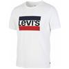 LEVI'S T-Shirt Uomo Standard M Bianca In Cotone Tricot Girocollo Manica Corta