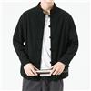 Uomo Velluto a Coste Camicia Rialzato Collare Tai Chi Giacca Cinese Kung Fu Rana