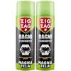 ZIG - ZAG Zig Zag Magna Tela Insetticida Spray per Ragni, Ragnatele e Insetti Striscianti - Bipacco 2 x 600 ml