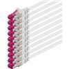 1aTTack.de Cat6a CAT6 10x 0,15m Cavo di rete LAN SFTP PIMF 10Gb/s - bianco | Cavo patch Ethernet certificato GHMT, LSZH, per router, modem, switch, PC e console, con connettori RJ45