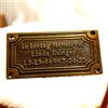 Fatto a mano Targa commemorativa, targa con nome da banco, targa in ottone, targa con nome...