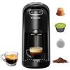 BEPER P101CAF200 Amata Macchina Caffè Espresso 4 in 1 20 Bar, Compatibile con Capsule Nespresso®, Dolce Gusto®, Cialde ESE e Caffè Macinato, 1400W, Serbatoio 700 ml, Espresso Ristretto e Lungo