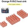 Areyourshop Radiator Orange Pi RV2 Development Board Pure Copper Heat Sink Adhesive Cooler`