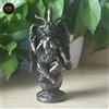 Statua Baphomet Nera con Ali Decorazione Gotica Occulta