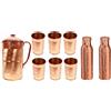 Brocca brocche acqua rame puro 2 borracce martellate 6 bicchieri bicchiere