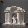 Arco Romano con Statua in Gesso Decorazione Classica da Tavolo