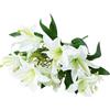 Bouquet Giglio Seta 7 Fiori 34cm con per decorazione Aspetto Naturale Com