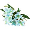 Bouquet Giglio Seta 7 Fiori 34cm con per decorazione Aspetto Naturale Com