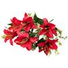 Bouquet Giglio Seta 7 Fiori 34cm con per decorazione Aspetto Naturale Com
