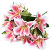 Bouquet Giglio Seta 7 Fiori 34cm con per decorazione Aspetto Naturale Com