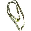 Collana sciarpa poliestere a righe verde lunga per stile unisex per donna e uo