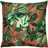 furn. Psychedelic Jungle Fodera Per Cuscino - Resistente All Acqua Colorato Tropicale Foglia Outdoor Fodera Decorativa (Corallo - 43x43cm)
