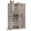Dmora Armadio Multiuso Grande Lodwar 120x200h cm Beige 20 Ripiani Cassetti
