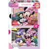 Puzzle Minnie Mouse 2x20 pezzi Puzzle Set Minnie Disney Puzzle Bambina dai 3