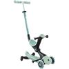 Globber - GO-UP DELUXE LIGHTS ECO 360 - monopattino evolutivo a 3 ruote con seduta girevole a 360°, poggiapiedi, luci LED e materiali sostenibili, per bambini da 15 mesi a 6 anni - verde pistacchio
