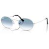 Ray-Ban Ray Ban 3547 Oval - 51 003/3F - Occhiali da Sole - Argento/Azzurro Sfumato