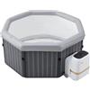 Mspa Spa idromassaggio rigida smart Wifi (193x193x73cm) 6 persone TUSCANY Grigio eff