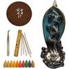 M.Y.L. Bruciatore Incenso a Cascata in Ceramica Artigianale | Kit 20 Coni Aromatici Nat