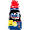 Finish Ultimate Gel Gel Detersivo per Lavastoviglie 50 lavaggi 900 ml Limone