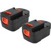 vhbw 2x Batteria sostituisce Black & Decker A14, 499936-34, 499936-35 3,3Ah 14,4V