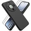 Cover per Honor Magic 8 Lite 5G Nero 2 Proteggi Schermo in Vetro Temperato
