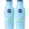 NIVEA SUN Latte Doposole Hydrate in maxi flacone da 400 ml, Crema doposole con aloe vera bio e acido ialuronico, Crema corpo idratante ad azione rinfrescante e lenitiva (Confezione da 2)