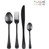GALILEO Set 24 posate in acciaio inox 18/0 nero satinato, 5th Avenue