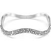 Swarovski Bracciale rigido Sublima, Taglio Round, Bianco, Placcato rodio