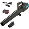 GARDENA PowerJet 18V P4A Set pronto all'uso: potente soffiatore a batteria per p