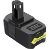 ASUNCELL Batteria sostitutiva da 5 Ah per Ryobi 18 V P108, ASUNCELL agli ioni di