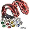 12V 8mm, LED Indicatore Luce Auto Barca for corsa Cruscotto Pannello Warn for