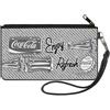 Buckle-Down Coca-Cola Wallet, Zip Pouch, Coca Cola Enjoy Refresh Can and Bottle Grays White
