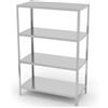 Hendi Scaffale per alimenti in acciaio inox con 4 ripiani completi 180(h)x100x50cm - H