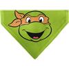 Buckle-Down Teenage Mutant Ninja Turtles Pet Bandana Ninja Turtles Michaelangelo Face and Sh