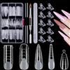 120 Pezzi Unghie Finte Nail System Dual Nail Form, 5 Stili Acrilico Stiletto Str